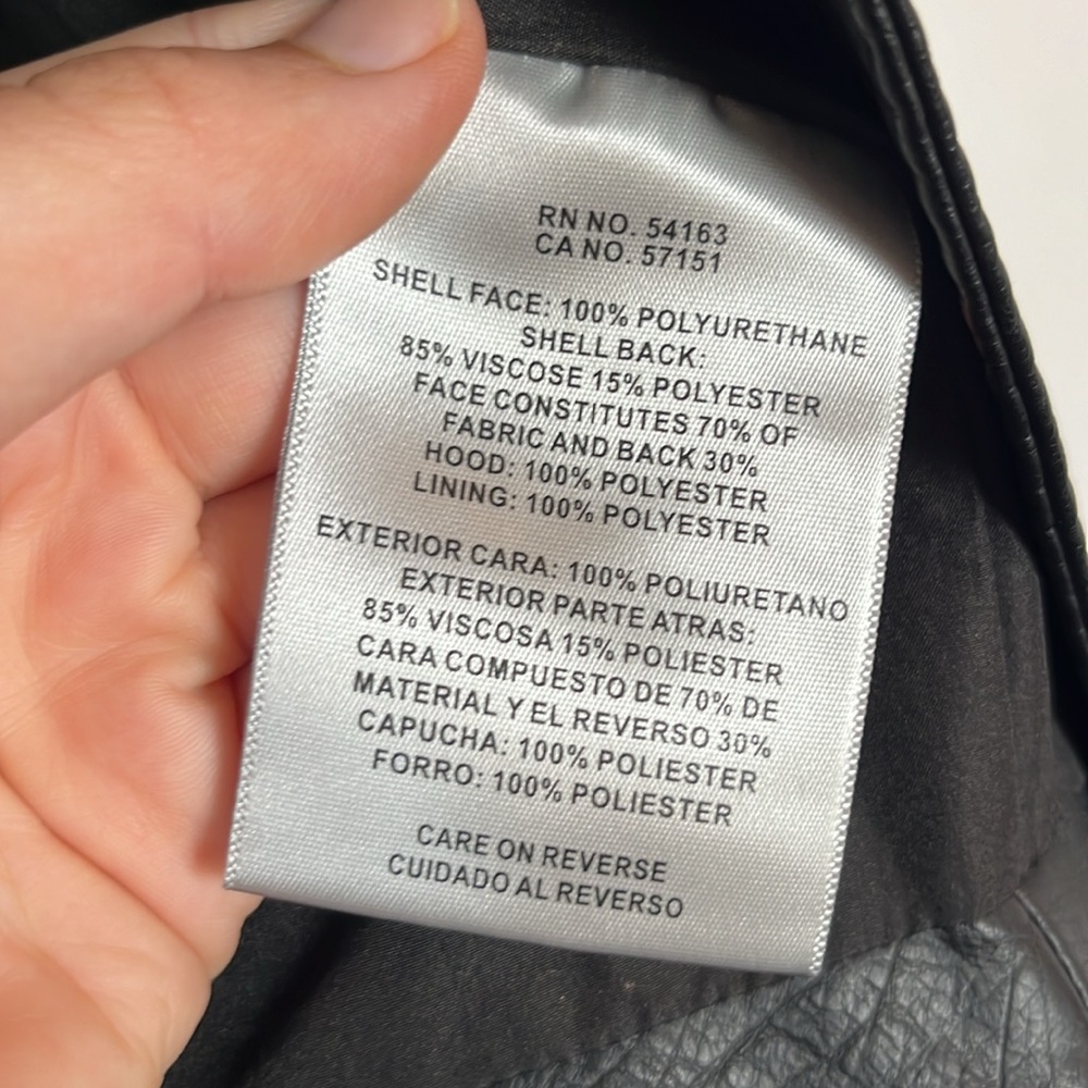 Levi’s Faux Leather Moto Jacket with Hood - Picture 8 of 12